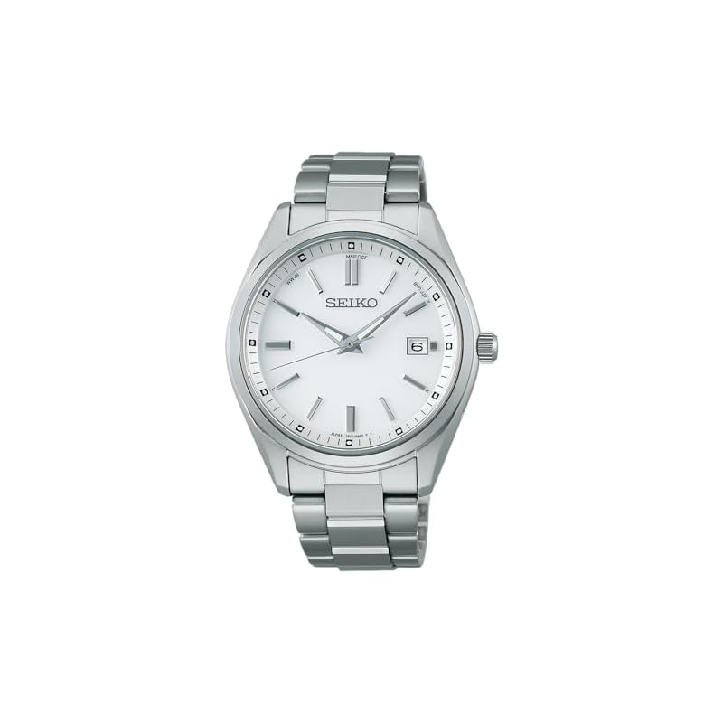 [Seiko Watch] SEIKO SELECTION SBTM317 Japanese-made Men's Wristwatch, Solar-powered, Radio-controlled, Date Calendar, White Dial, 10 ATM Water