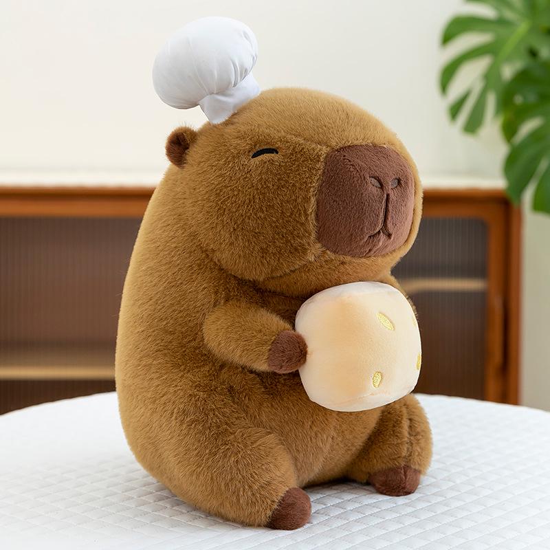 

Трансграничная серия шеф-повара Плюшевая игрушка капибара: Милая мягкая кукла морской свинки 30cm