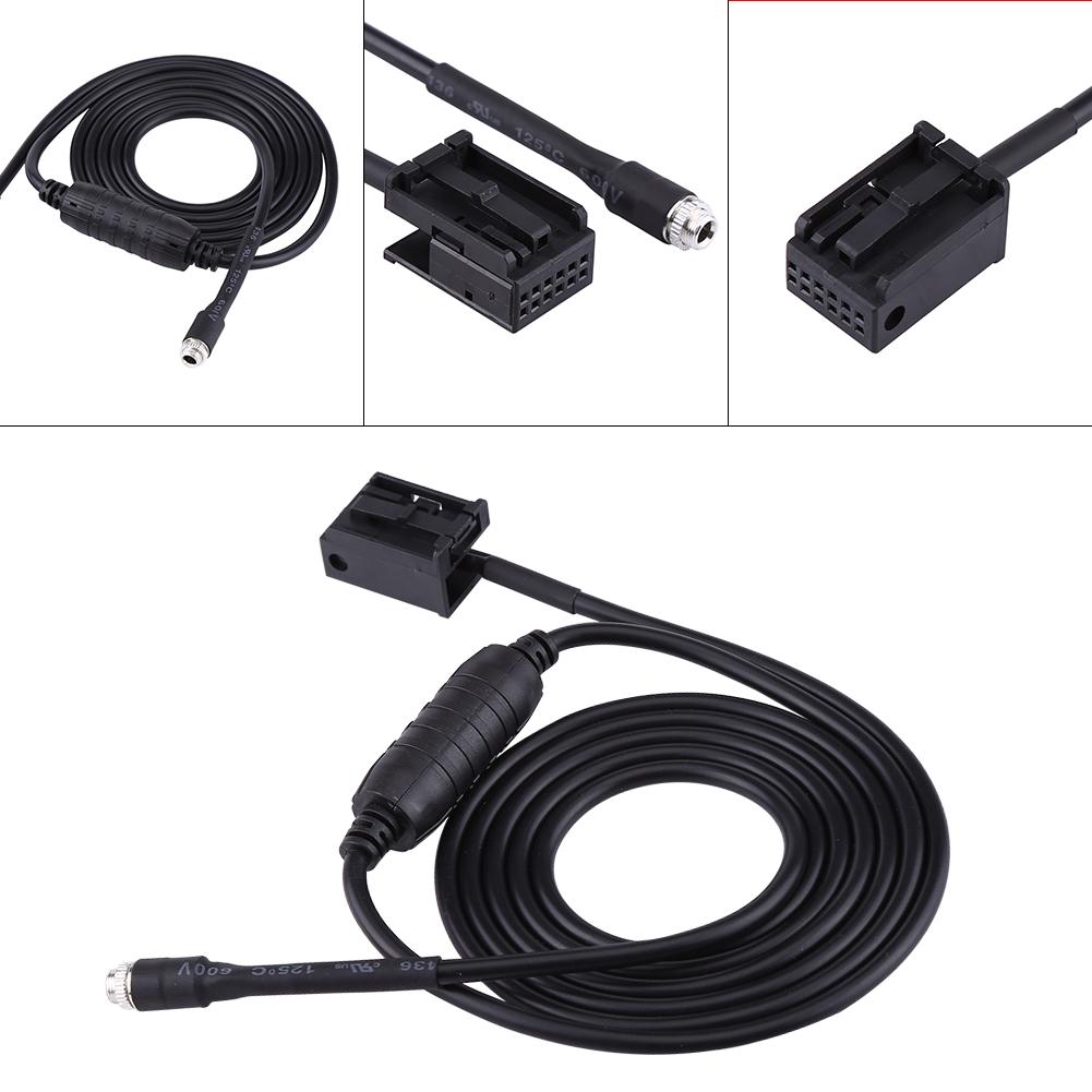 Car Black Female Auxiliary Adapter Cable For BMW E85 E86 Z4 CD X3 E83 12 Pin Line For Ipod