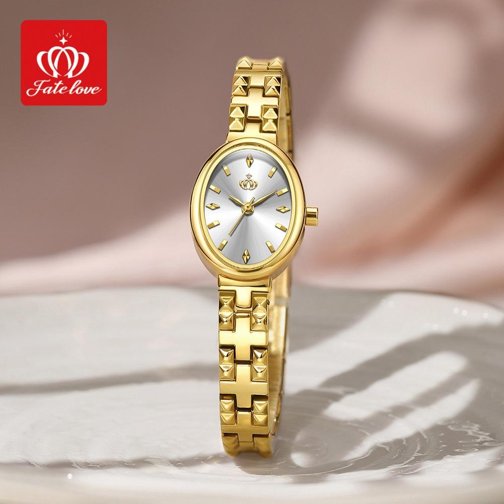 OPK Niche Light Luxury Quartz Watch Steel Belt High-end Women's Watch Women