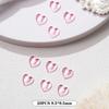 20 Stück Harz Klar Pfirsichherz Nagelzubehör Kreuz Flache Rückseite Nägel Nagelkunst Schmuck 3D Nagelbedarf Für DIY Maniküre Dekorationen