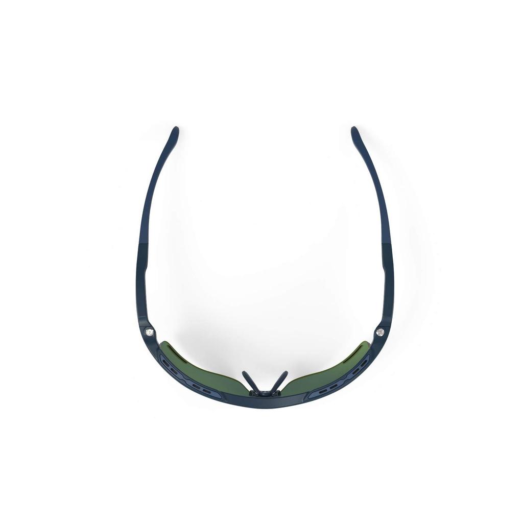 Rudy Project KEYBLADE Sportsonnenbrille für Straße und Blau-Marine Mattes Gestell mit Polar 3FX Multi Laser Blau Gläsern Fahrräder, Radfahren, Marathons, Joggen,