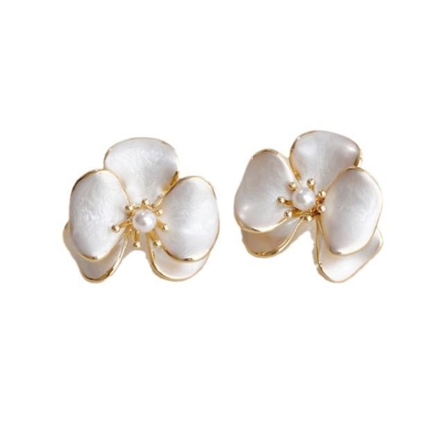 Niche Flower Design Earrings Women's Vintage Minimalist Senior Sense Unique Elegant Everyday Ear Jewelry
