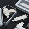 512 GB 2 em 1 OTG USB Flash Drive USB 2 USB-C Thumb Drive Metal USB Disk Flash Stick