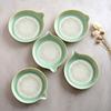 5Pcs/Set Ceramic Garlic Grater Plate with Pour Spout Ginger Cheese Manual Grinder with Raised