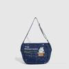 New Niche Design Denim Tote Bag, One Shoulder Crossbody Bag, Cute Canvas Student Bag, Commuting Big Bag