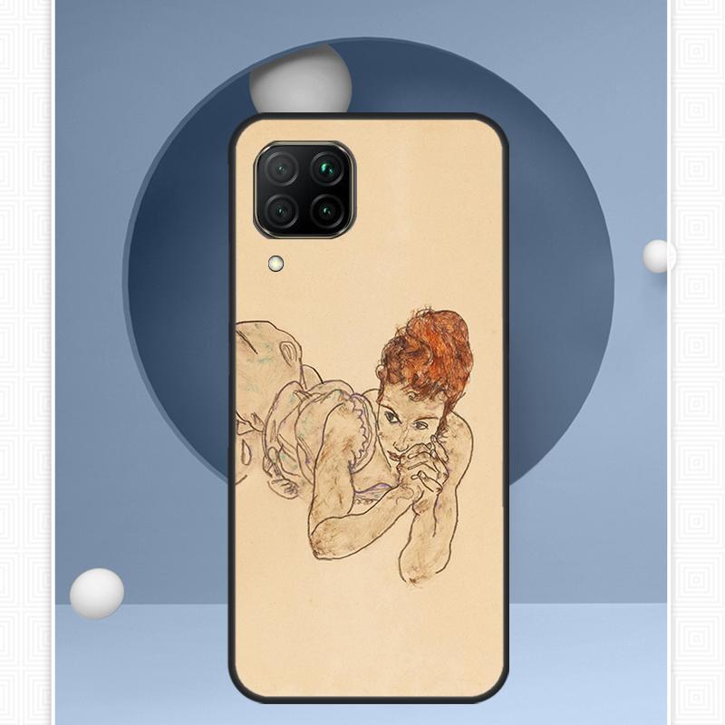 Egon Schiele For Huawei Nova 12i 12s 11i 8i Y91 Y60 Y70 Y72 Y90 Y61 9 10 SE P20 P40 Lite P30 P60 Pro Case