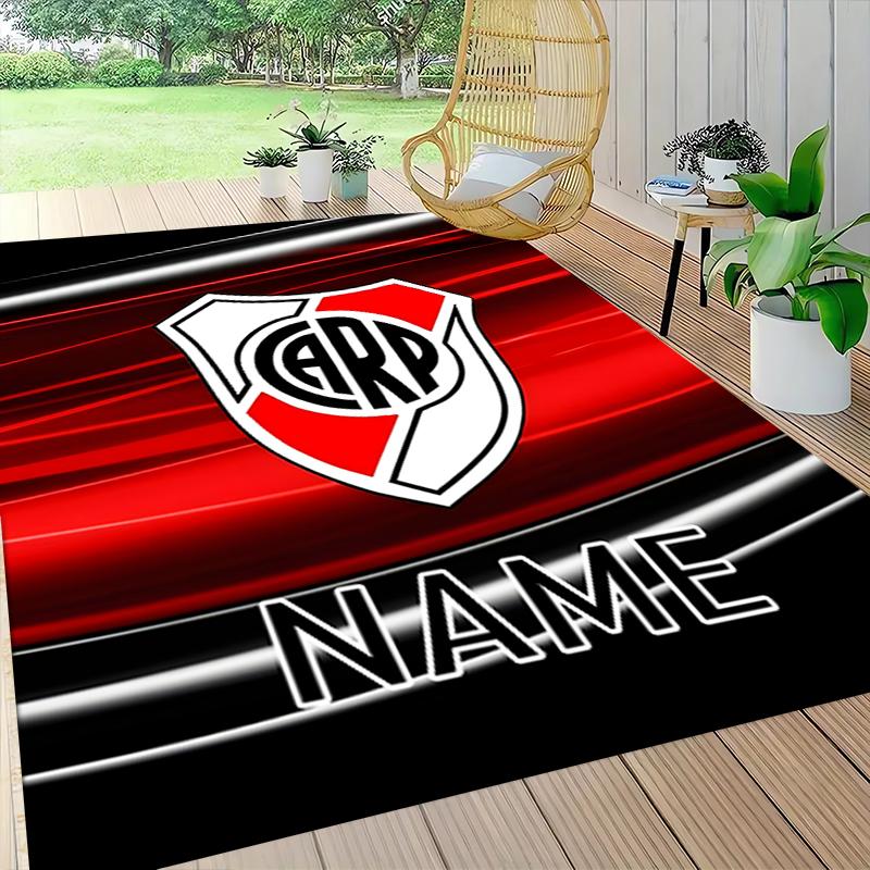 Custom Name River Plate Crest Carpet Rug Customizable Soft Washable Anti-Slip Home Living Room Sofa Mats Personalized Rug. 0909255