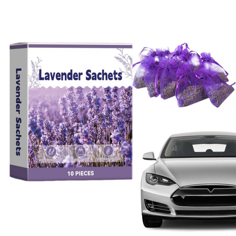 10 Stück tragbare Lavendelsäckchen Lufterfrischer Lavendelbeutel Trockenblumen-Aromabeutel Blumensäckchen zum Entspannen Schlafen