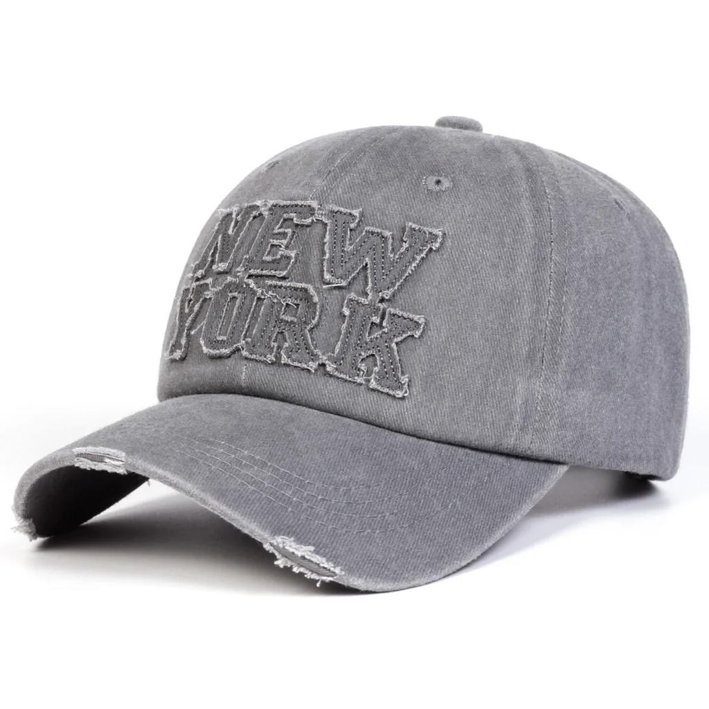 Unisex New York Stickers Embroidery Wash Baseball Caps Spring Autumn Outdoor Adjustable Casual Hats Sunscreen Hat Sports Cap
