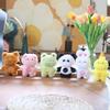 Cute Cartoon Animal Plush Keychain 12cm Mini Stuffed Toy With Soft Short Plush