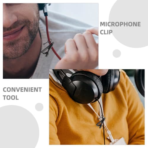 HOLIDYOYO Lavalier Mic, 5-Piece Set, Easy-to-Install Microphone Holder for Audio Recording, Microphone Mounting Clip, Supports Recording and Live Stre