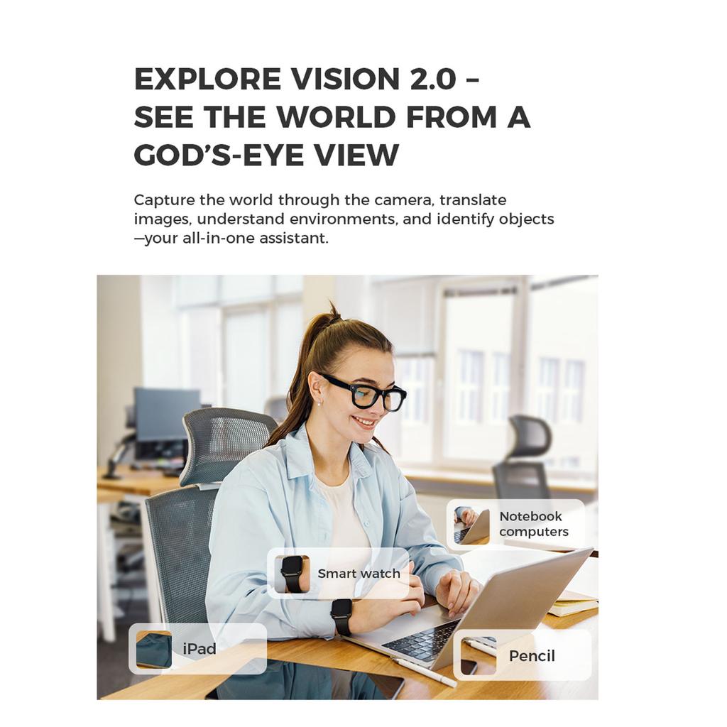 Smart Camera Glasses 5MP 1080P HD Camera 26 Languages Translation Music Playback Phone Calls AI Smart Glasses AI Smart Glasses