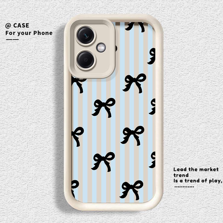 

Fashion Striped Bow Case for Xiaomi Redmi Note 14 Pro Plus 10 12C A1 A2 A3 A4 Note 13 11 13C 11s 12 14C 12s Phone Cover Redmi Note 11 Pro 4G