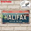 D Flatpc Vintage Metallschild Nur zur Dekoration Außenplakette Wandkunst ( ) Halifax Aluminiumschild Stadt