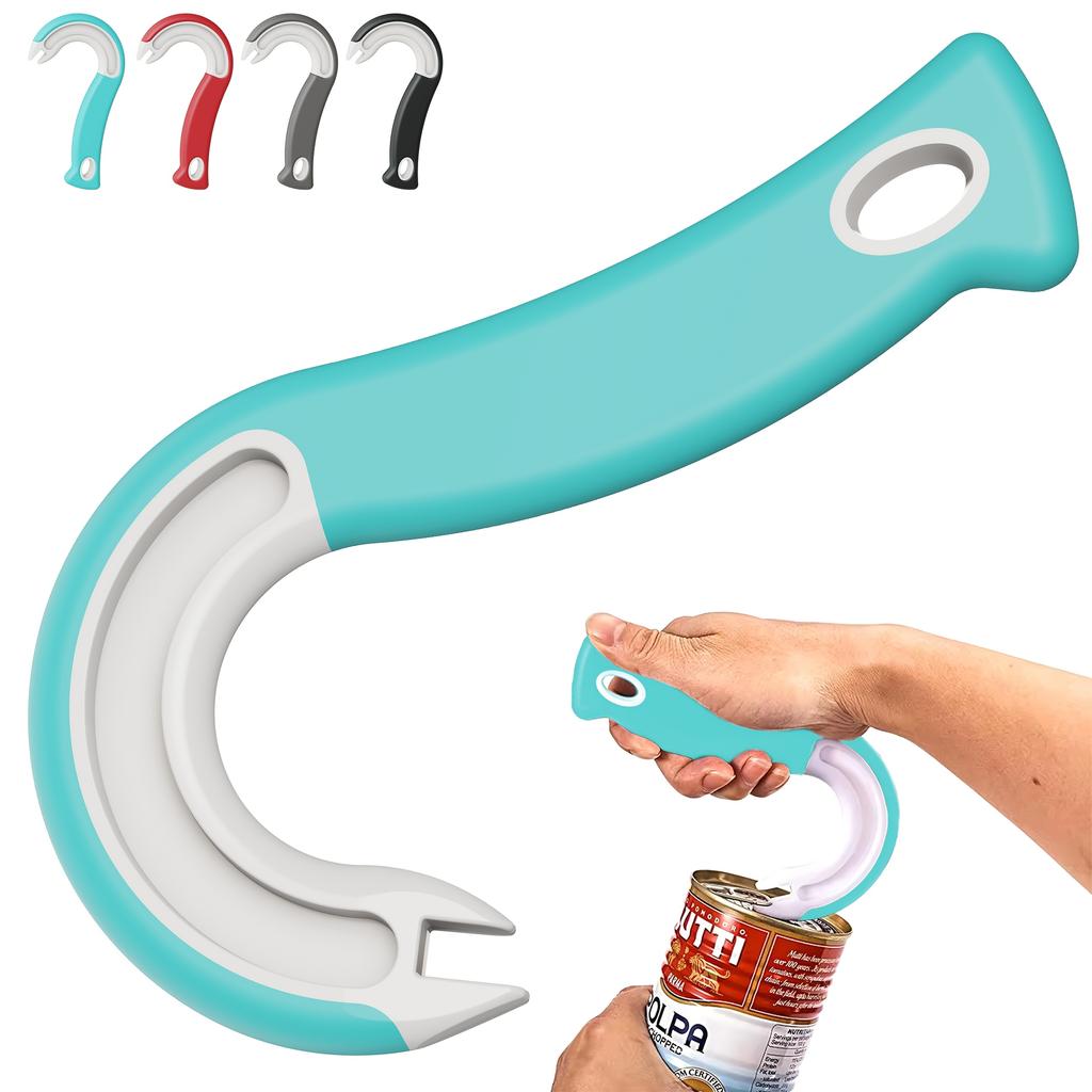 Easy To Grip Hook Can Opener - Durable, Cola Can Pull Tab Bottle Opener Tool Perfect for Families, Restaurants Christmas Parties