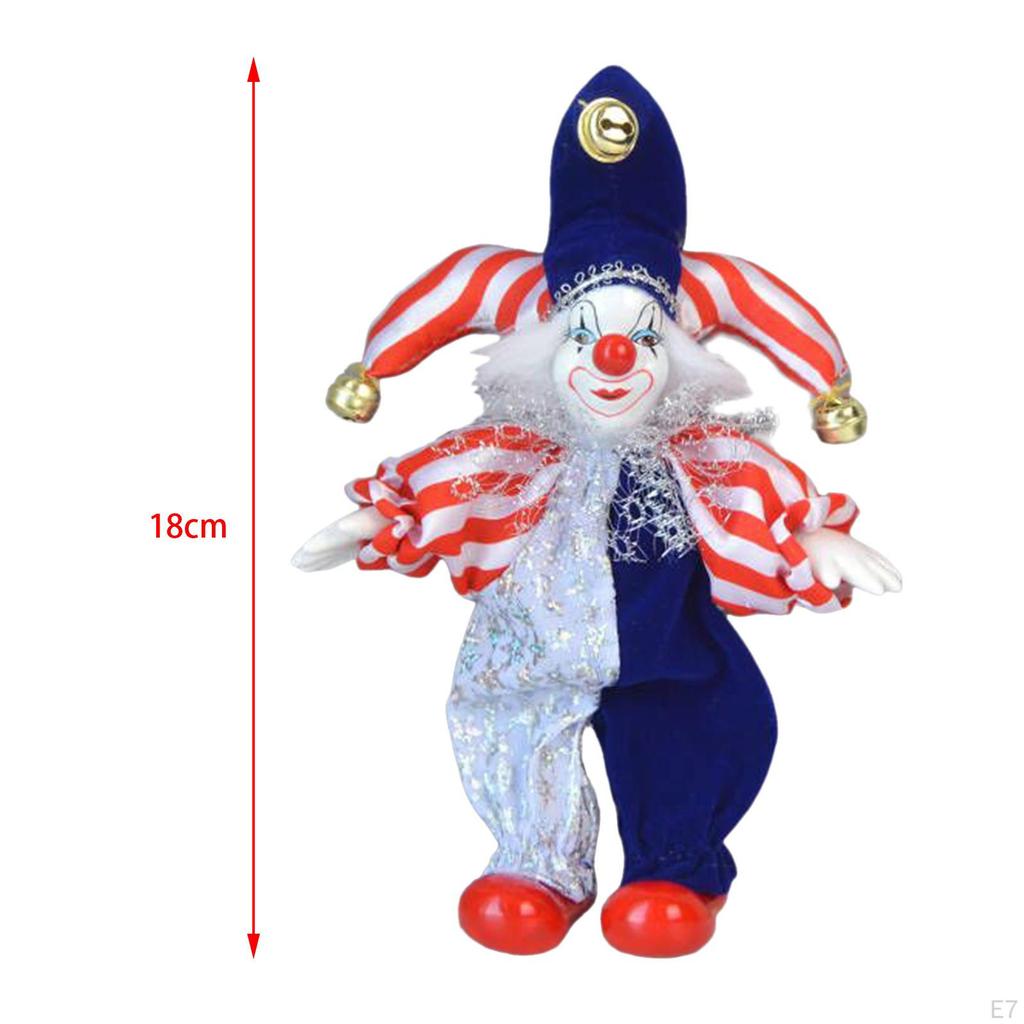 7 Inch Ceramic Figurines, Bendable Arms And Legs, Hand Painted, Stand Up for Desktop,
