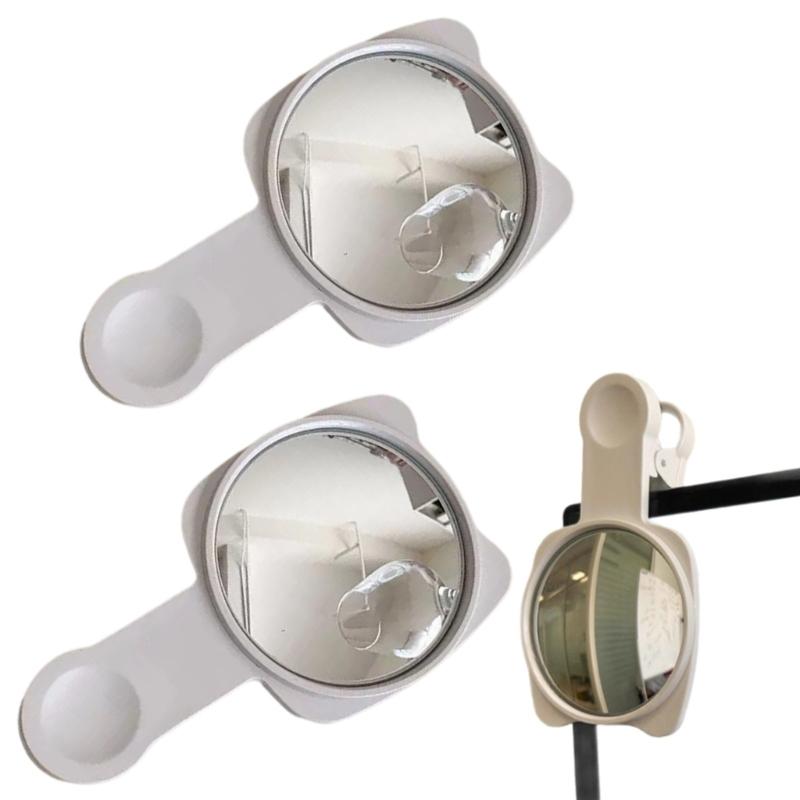 2Pcs Shatters Proof Smartphone Rear Camera Selfie Mirror Clip Photography Tool Reflective Wide Angled Convex Mirror
