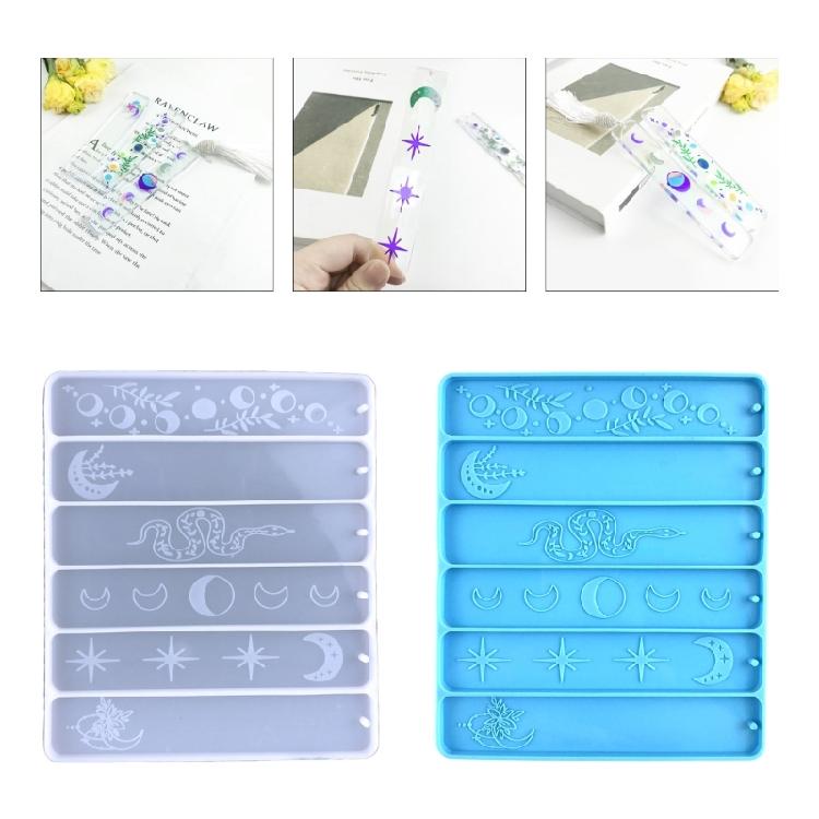 Silicone Bookmark Mold Rectangle Epoxy Resin Jewelry Making DIY Craft Moulds