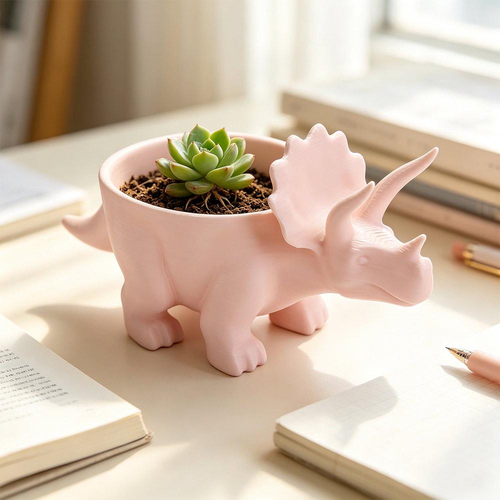 3D Printed Mini Flower Pot Desktop Decoration Plant Planting Pot Cute Small Storage Home