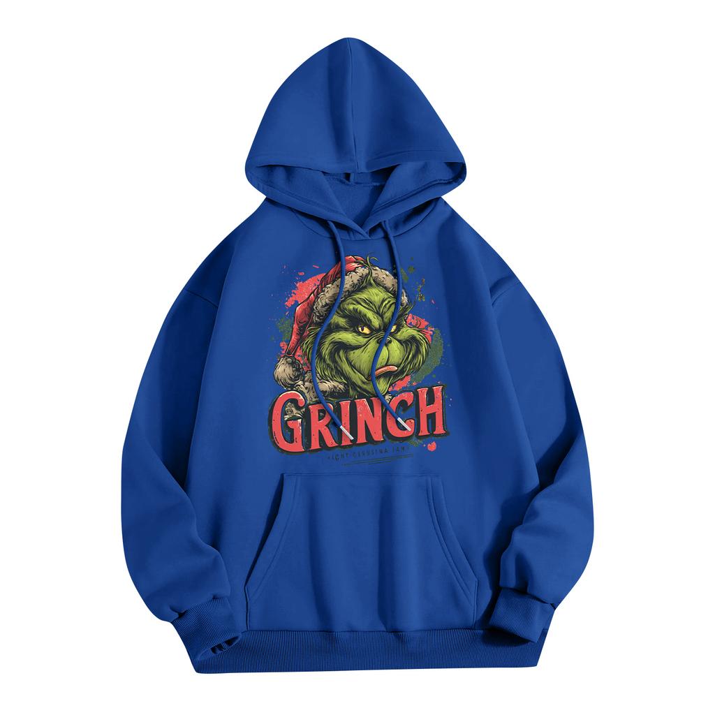 Women's Fashion Christmas Printed Casual Hooded Sweatshirt With Pockets