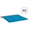 Garden Chair Cushion 2 Pcs. Blue 50x50x4 Cm Oxford Fabric