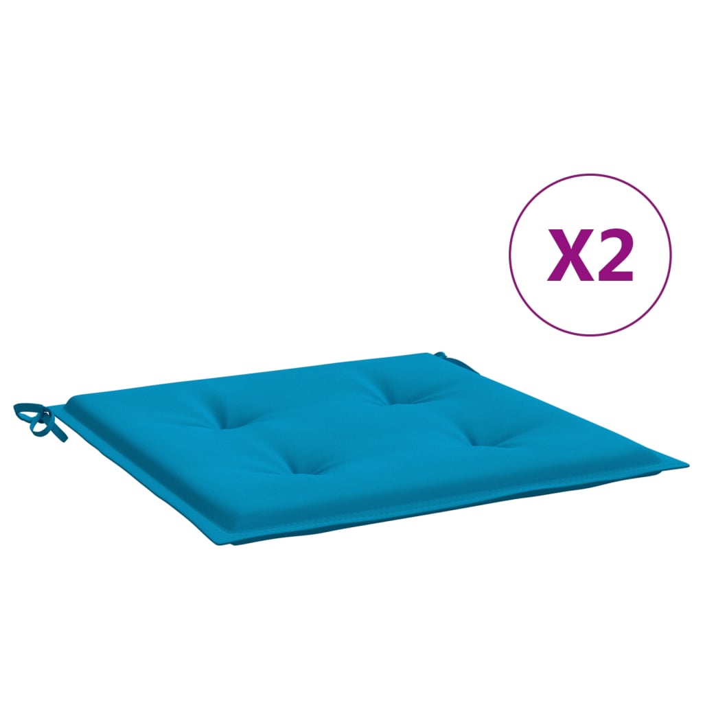 Garden Chair Cushion 2 Pcs. Blue 50x50x4 Cm Oxford Fabric