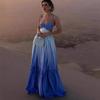 Women's Clothing Explosive Gradual Change of Color Suspender Waist Dress Slim Fashion Elegant