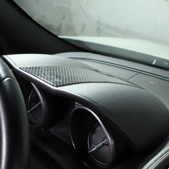 Carbon Fiber Driver Side Dashboard Trim Cover Fit For Jaguar F-TYPE 2013-