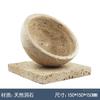 Handcrafted Wabi Sabi Yellow Tray, Geometric High-Footed Multi-Functional Server for Fruit,Natural Crackle Textured Centerpiece