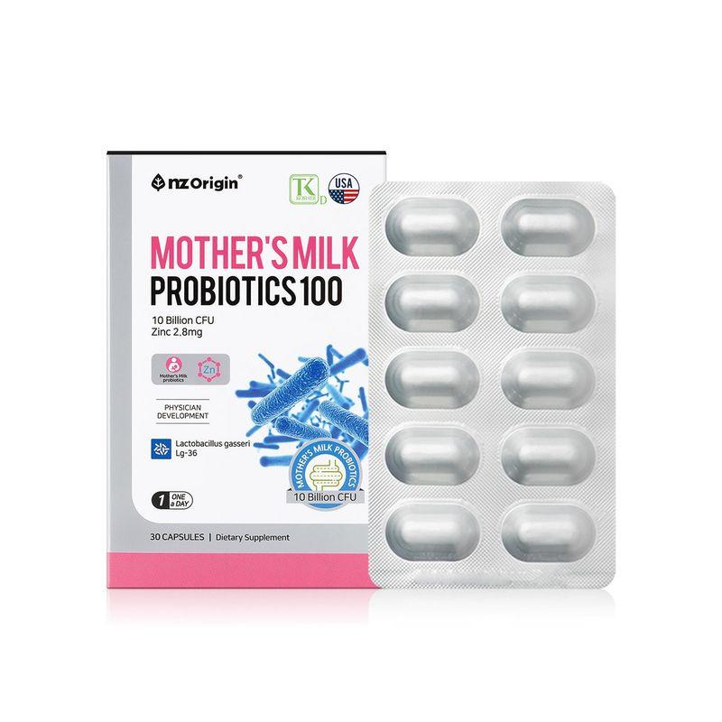 

NZ Origin Mother s Milk Probiotics 500mg x30ct x 2