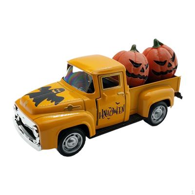 Halloweenový slitinový model náklaďáku Stolní dekorace Kreativní strašidelná dýně pro výslužku
