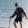 Professional 7075 Aluminum Alloy Telescopic Folding Hiking Poles with Non-slip Double Sponge Grip