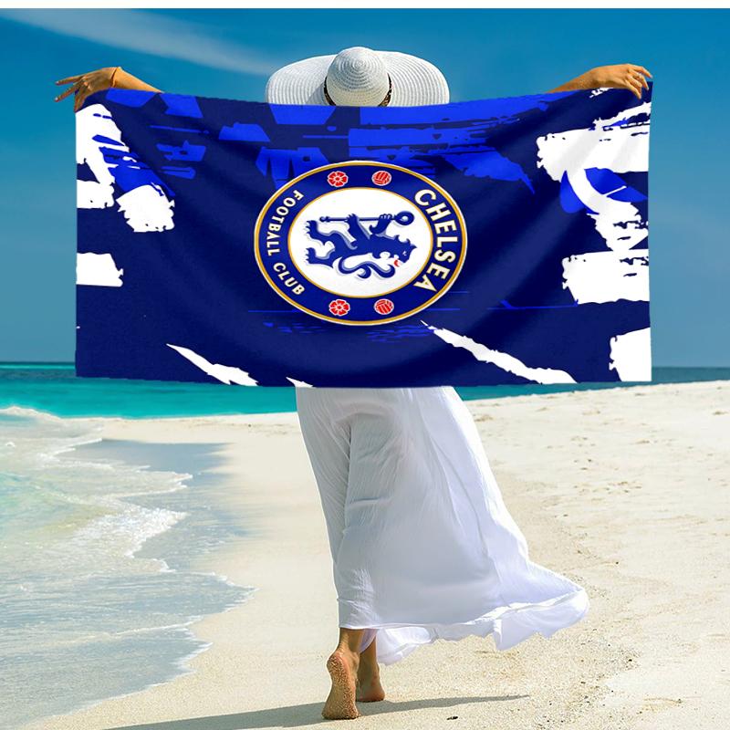 1pc C-Chelsea Beach Towel, Comfortable and Thick, and Swimming/Bath/Picnic/Camping Towel, Suitable for Seaside Beaches