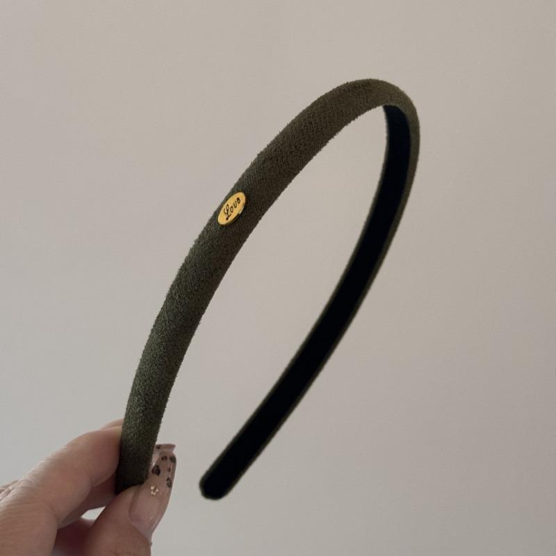 1 Stück Samttextur Feines Haarband Mehrfarbig Einfaches Liebeslogo Haarband Damen Tägliches Vielseitiges Kopfschmuck Haarbänder