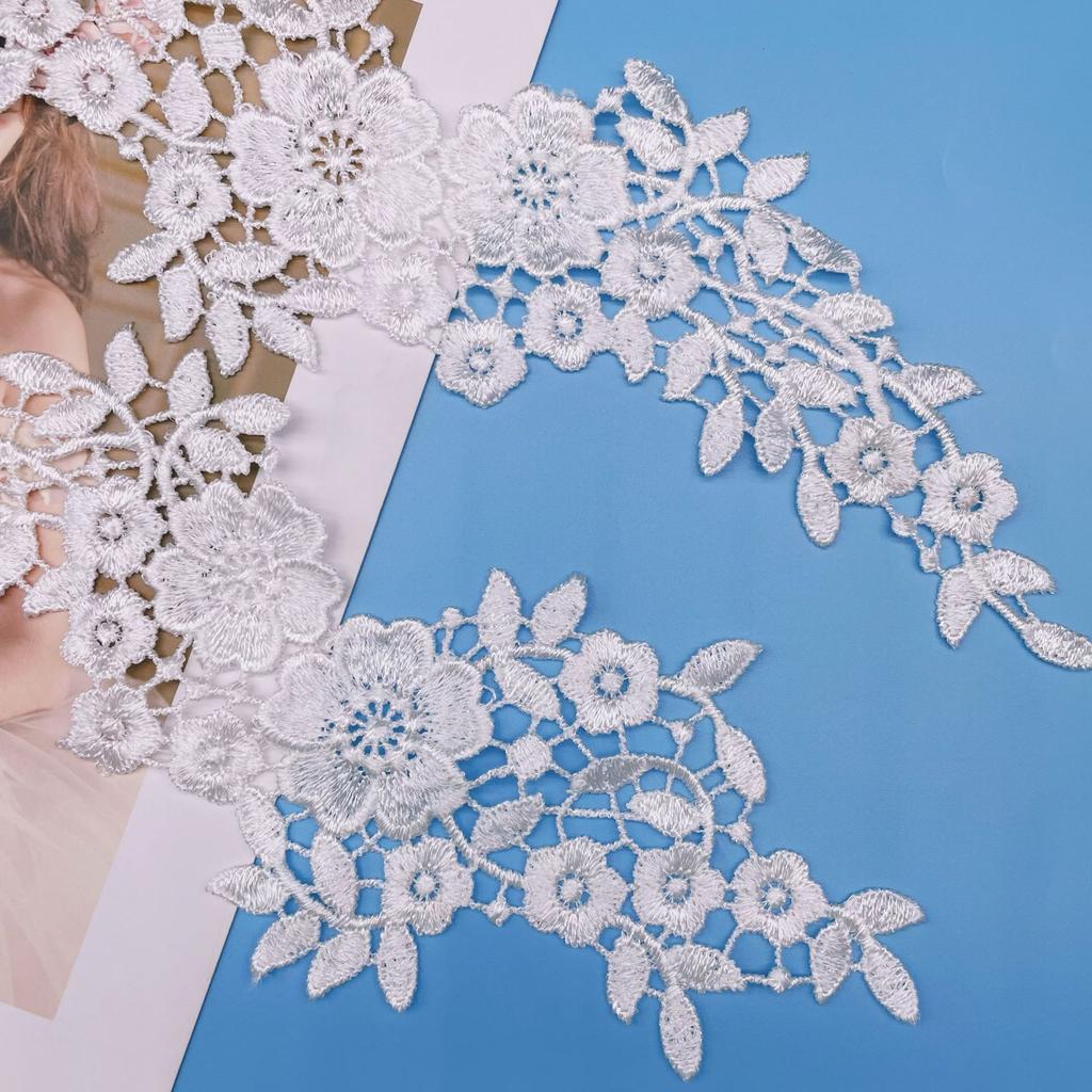 Water Soluble Embroidery Lace Flower To Flower Accessories Collar Flower Wedding Dress Decoration Bridal Headgear Diy Lace Accessories