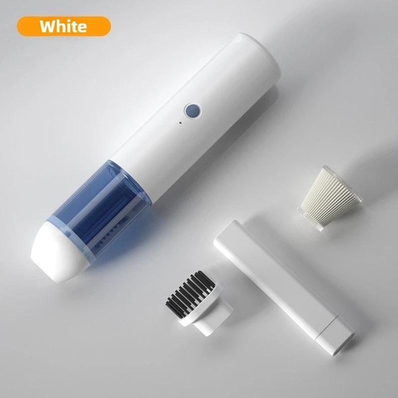 

Portable Mini Handheld Cordless Car Vacuum Cleaner with Wireless Charging for Home and Desktop Use белый