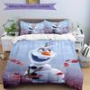 3pcs Frozen II Olaf Snowman Quilt Cover Set, Soft and Cozy Bedroom, Guest Room and Dorm Decorative Bedding 3-Piece Set 1 Quilt Cover + 2 Pil