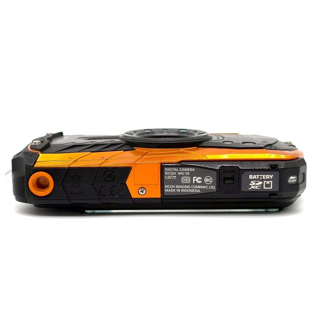 RICOH Waterproof Digital Waterproof to Shockproof to to RICOH OR 04581 WG-50 Camera, Orange, 14m, 1.6m, Cold-resistant -10°C, WG-50