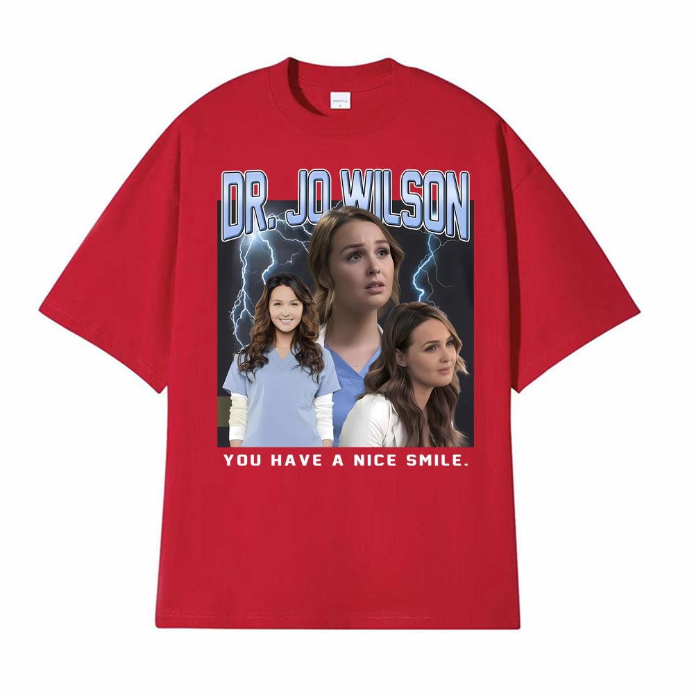 Camilla Luddington As Dr Jo Wilson Greys Anatomy Graphic Tshirt Men Women Fashion High Street Tee Shirt Casual Cotton T Shirt