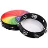 Rainbow Wood Tambourine Double Row Children's Drum Durable Hand Held Drum  Musical Instrument