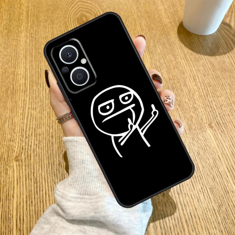 Funny Man Middle Finger Funda For OPPO Reno 14 F 10 11 12 13 Pro 13F 12F 11F 7 8 Lite OPPO Find X6 X5 X8 X9 Pro Case