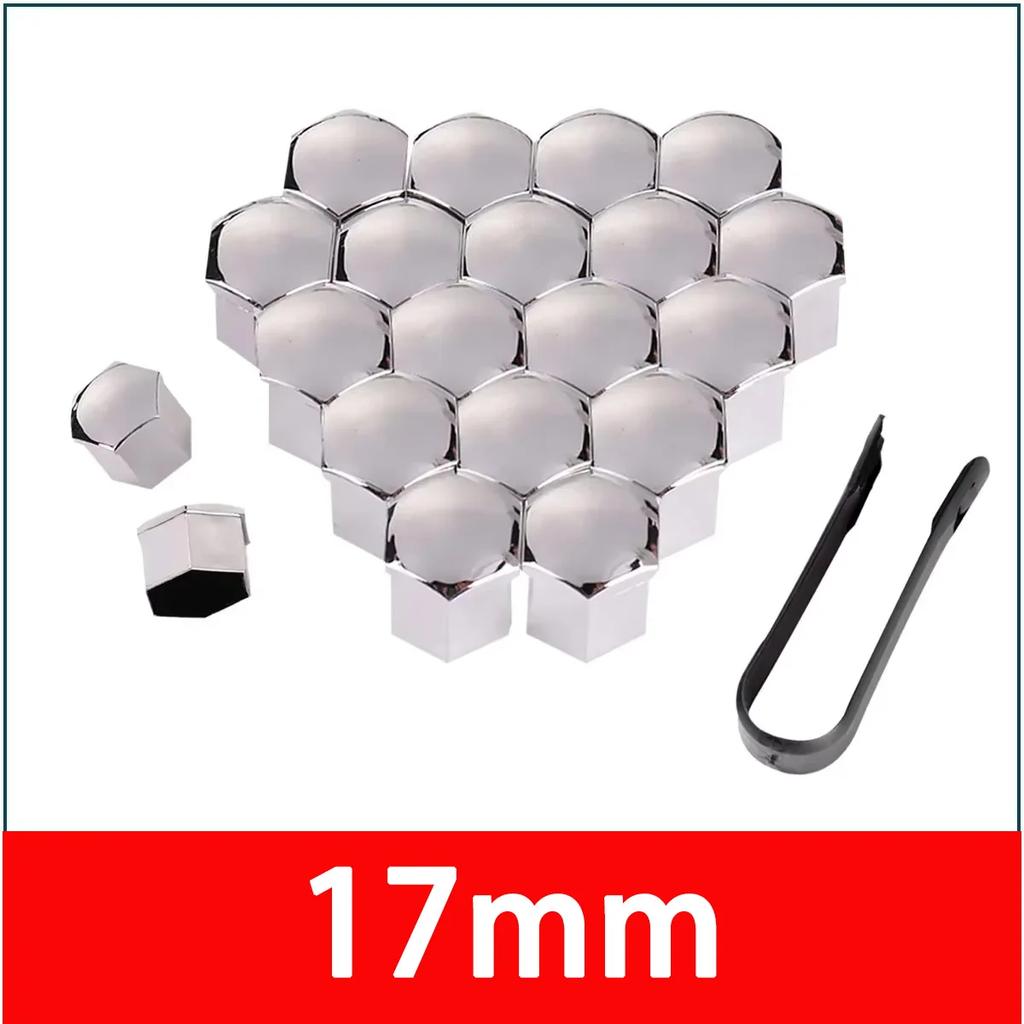 17/19/21mm Car Tire Nut Outer Decoration Car Wheel Nut Cover Protective Cover Rust Proof Car Wheel Hub Screw Cover Accessories