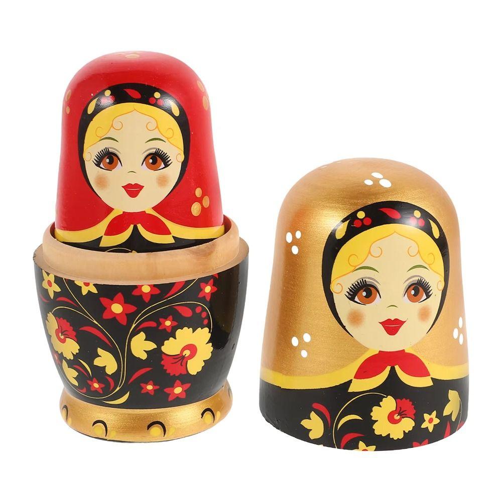 6 Layer Matryoshka Doll Toys Animals Pattern Animal Stacking Dolls  Birthday Gift