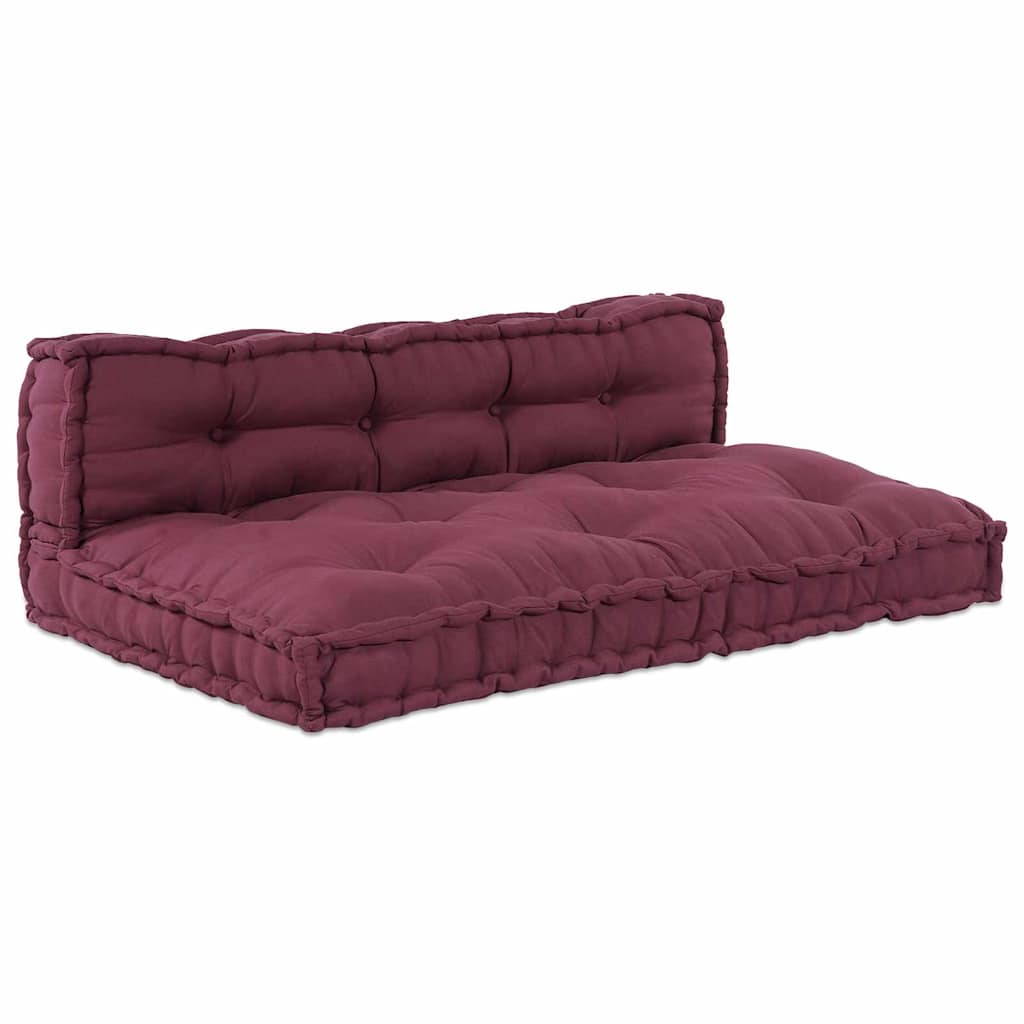 Pallet Sofa Cushion Set 2 Pcs Chestnut Brown 120 X 80 X 38 Cm Fabric