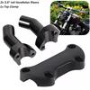 Black Top Cover 3.5 Inch Handlebar Risers Clamp For  Dyna Softail Sportster XL