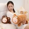 Kawaii Bear Plush Toys Cozy Lying Prone Bear Pillow Wam Soft Sleeping Pillow Cartoon Baby Home Decor Children Birthday Gift