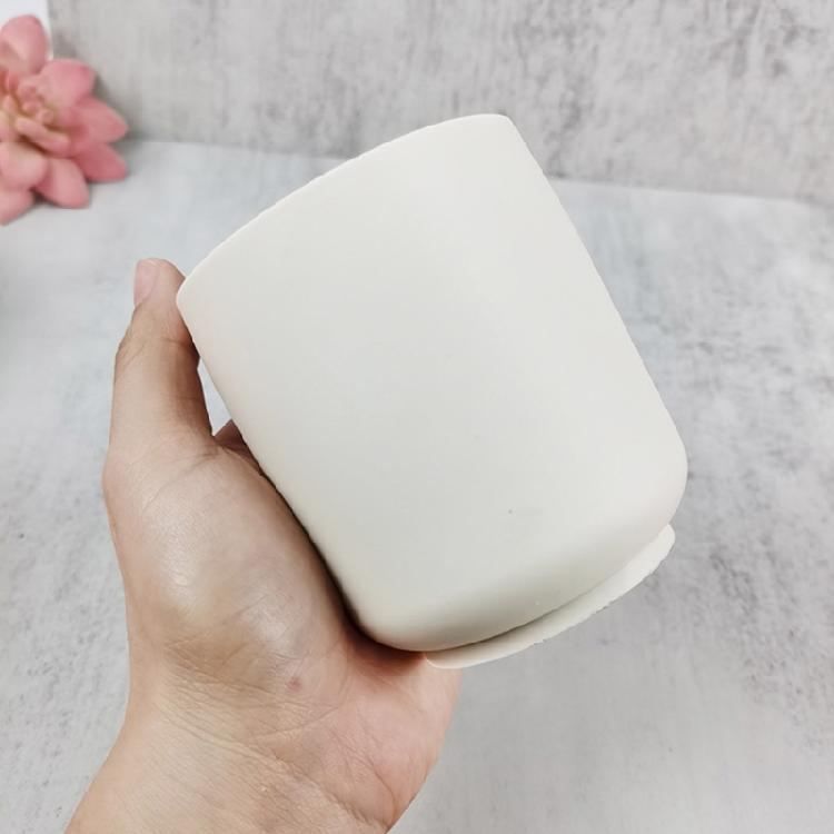 Round Silicone Flower Pot Mold DIY Succulent Planter Pot Mold Gypsum Clay Mold