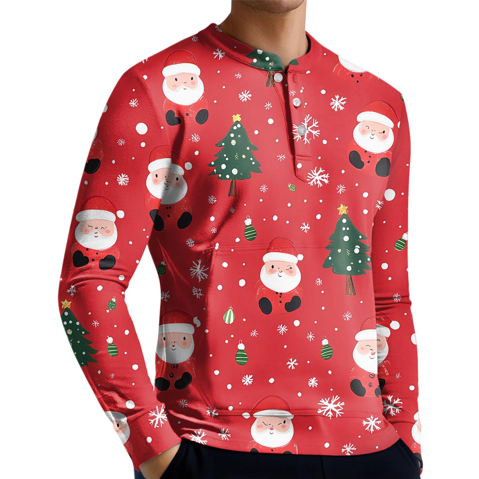 

Мужской повседневный свитшот на пуговицах, модная футболка с длинным рукавом с принтом, пуловер XL белый