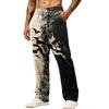 Men's Loose Wide Leg Cargo Jogger Pants with Pockets Halloween Print for Casual Outdoor Wear